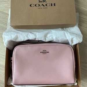 COACH Wristlet - pink leather